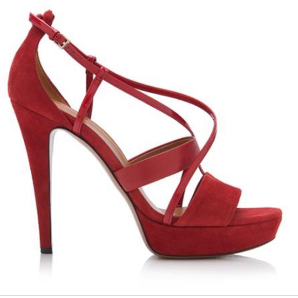 Gucci Shoes - Gucci ❤️Suede Criss Cross Strappy Platform Sandals